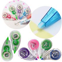 Kit 6 Fita Corretiva Branquinho Escolar Escritório 6m