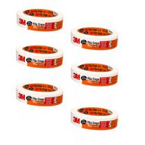 Kit 6 Fita Crepe 18 24 48mm 50m 3M Pintura Profissional Kit 6 Fita Crepe 18 24 48mm 50m 3M Pintura Profissional