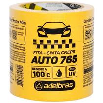 Kit 6 Fita Crepe Adesiva Amarela Automotiva 18MM X 40M Auto 765 Kit 6 Fita Crepe Adesiva Amarela Automotiva 18MM X 40M Auto 765