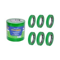 kit 6 Fita Crepe Automotiva Verde 18mm x 40m Delfix Alta Performance para Pintura Profissional kit 6 Fita Crepe Automotiva Verde 18mm x 40m Delfix Alta Performance para Pintura Profissional