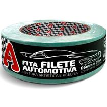 Kit 6 Fita Crepe Automotiva Verde Filete Adere 525 06MM X 50M