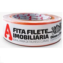 Kit 6 Fita Crepe para Pintura Imobiliaria Laranja Adere 6MM X 50M