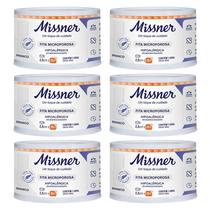 Kit 6 Fita Microporosa Branca 2,5cm X 10m - Missner Kit 6 Fita Microporosa Branca 2,5cm X 10m - Missner