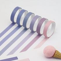 kit 6 fitas adesiva washi tape colorida tom pastel 10 mm x 2 m alta qualidade