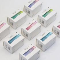kit 6 fitas adesiva washi tape colorida tom pastel 10 mm x 2 m