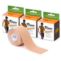 Kit 6 fitas Bandagem Elastica Adesiva Tmax 5m X 5cm bege
