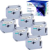 Kit 6 Fitas Compatível Brother M-K231 MK231PT-80 12mm Escolha a Cor