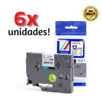 Kit 6 Fitas Compatível Brother Tze-231 Branca 12mm Kze Kit 6 Fitas Compatível Brother Tze-231 Branca 12mm Kze