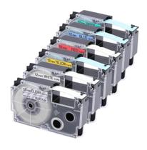 Kit 6 Fitas Compatível Casio 12Mm Colorida Kit 6 Fitas Compatível Casio 12Mm Colorida