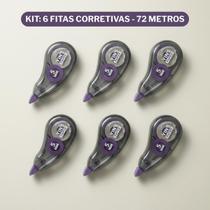 Kit 6 Fitas Corretivas Vidro Fumê Yins Paper Design Moderno Ergonômico Corretivo Escolar Escritório Precisão Alta Qualidade Papelaria Prático - Kit 6 Fitas Corretivas Vidro Fumê Yins Paper Design Moderno Ergonômico Corretivo Escolar Escritório Precisão Alta Qualidade Papelaria Prático -