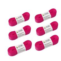 Kit 6 Fitas De Gorgurão Fina 10 Mm Rosa Chiclete 10 Metros