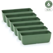 Kit 6 Floreiras Sem Pratos 11,5L Jardineiras Vasos Plásticos Retangulares Diversas Cores Kit 6 Floreiras Sem Pratos 11,5L Jardineiras Vasos Plásticos Retangulares Diversas Cores