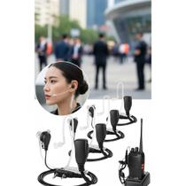 Kit 6 Fones Silicone PTT Rádio Comunicador 2 Pinos