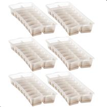 Kit 6 Forma de Gelo Com Fundo Silicone Flexível Plástico 16 Cubos Cinza Sanremo Kit 6 Forma de Gelo Com Fundo Silicone Flexível Plástico 16 Cubos Cinza Sanremo