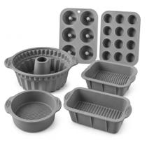 Kit 6 Forma de Silicone para Fritadeira Air Fryer com Alça Antiaderente Cozinha Completo Kit 6 Forma de Silicone para Fritadeira Air Fryer com Alça Antiaderente Cozinha Completo