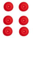 Kit 6 Forma de silicone para Pudim Pequena 10,5x5cm