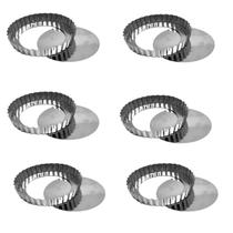 Kit 6 Forma DeTorta Crespa Aluminio Fundo Removível Nº3-28,2 cm