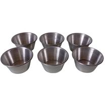 Kit 6 Forma Minipudim bolo cupcake Muffin aluminio 150 ml