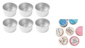 Kit 6 Formas Assadeira Para Bolo Bentô Cake - Naked Cake