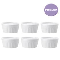 Kit 6 Formas Caneladas Altas 50ml 6cm Calorama Porcelana Schmidt