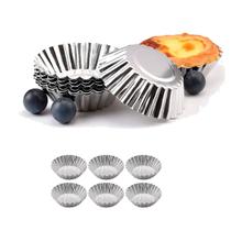 Kit 6 formas crespa alumínio empadas mini tortas 6,5cm