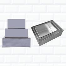 Kit 6 Formas De Bolo - 3 Retangular 3 Quadrada Alta
