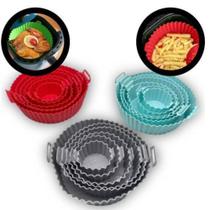 Kit 6 Formas de Silicone Antiaderente para Bolo e Cupcake Alta Temperatura, Versátil e Colorido