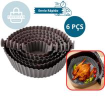 Kit 6 Formas De Silicone Para Air Fryer Forma Para Fritadeira Eletrica Antiaderente Reutilizavel Tamanhos Diversos