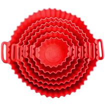 Kit 6 formas de silicone para fritadeira elétrica Air Fryer, microondas ou forno elétrico até 200 C