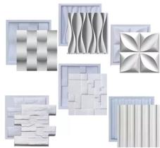 Kit 6 Formas Molde Para Gesso 3D E Cimento Abs - Si Plástico