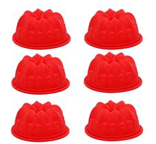 Kit 6 Formas Silicone Círculo Pequena Confeitaria 10,5x5cm