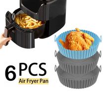 Kit 6 Formas Silicone Para Air Fryer Reutilizável