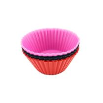 Kit 6 Forminhas de Silicone Cupcake Coloridas Festas e Doces