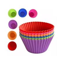 Kit 6 Forminhas De Silicone Cupcake Muffim Mini Bolo R