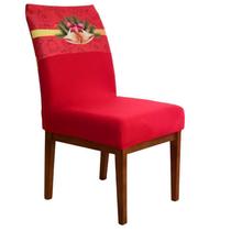 Kit 6 Forro para Cadeira de Natal Sinos Premium