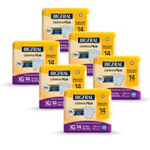 Kit 6 Fralda Geriátrica Bigfral Derma Plus XG 14 Unidades cada