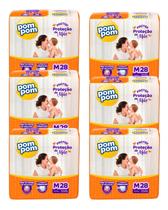 Kit 6 Fralda Infantil Pompom Derma Protek Atacado Barato Kit 6 Fralda Infantil Pompom Derma Protek Atacado Barato