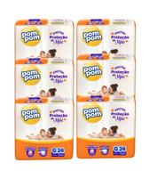 Kit 6 Fralda Infantil Pompom Derma Protek Atacado Barato Kit 6 Fralda Infantil Pompom Derma Protek Atacado Barato