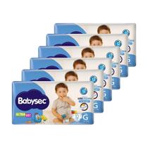 KIT 6 Fraldas BabySec Ultra Mega Tamanho G 32 Unidades