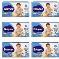 KIT 6 Fraldas BabySec Ultra Mega Tamanho G 32 Unidades