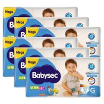 KIT 6 Fraldas BabySec Ultra Mega Tamanho G 32 Unidades