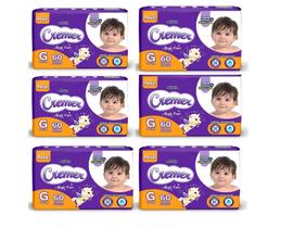 Kit 6 Fraldas Cremer Hiper G 360 Unidades