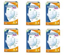 Kit 6 Fraldas Geriátricas Confort Maxi G Incontinência Kit 6 Fraldas Geriátricas Confort Maxi G Incontinência