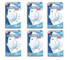 Kit 6 Fraldas Geriátricas Confort Maxi M Incontinência Kit 6 Fraldas Geriátricas Confort Maxi M Incontinência