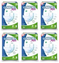 Kit 6 Fraldas Geriátricas Confort Maxi P Incontinência Urinária Kit 6 Fraldas Geriátricas Confort Maxi P Incontinência Urinária