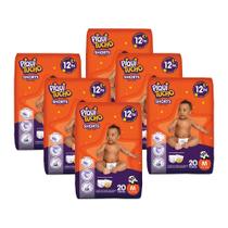 Kit 6 Fraldas Infantil Shorts Piquitucho M 120 unidades