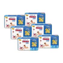 Kit 6 Fraldas Turma da Mônica Baby Jumbo P com 30un cada