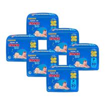 Kit 6 Fraldas Turma da Mônica Baby Jumbo P com 30un cada