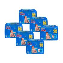 Kit 6 Fraldas Turma da Mônica Baby Jumbo XG com 20un cada Kit 6 Fraldas Turma da Mônica Baby Jumbo XG com 20un cada