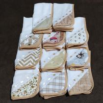 Kit 6 Fraldinhas de Boca Bebê Babete Pano de Boca - Mãe e Filho Enxovais